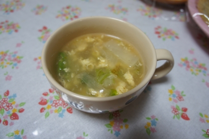 中華スープは初めてつくりましたが、美味しくできました！
また作りたいと思います(´∀｀*)