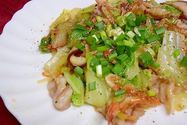 桜えびで旨味プラス☆「白菜の和風あんかけ」