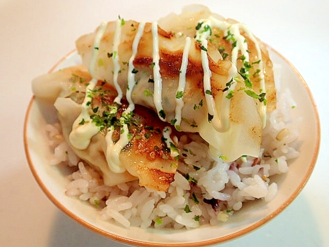 餃子のせて　生姜香る雑穀ご飯