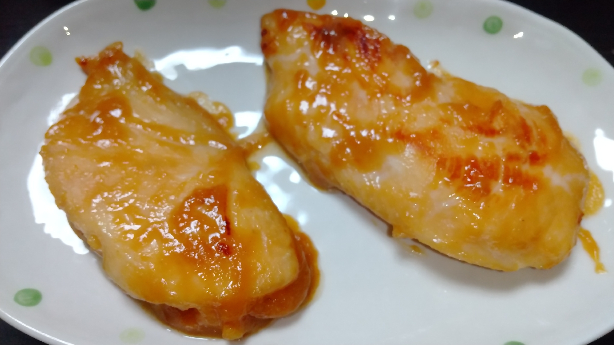 鶏ムネの西京味噌漬け焼き