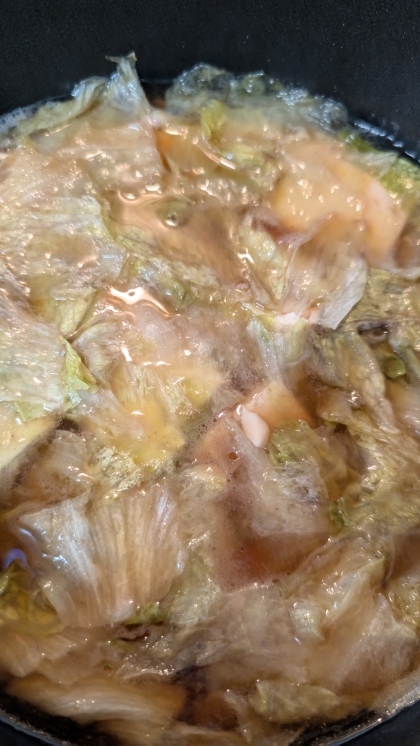 肉豆腐とレタス煮