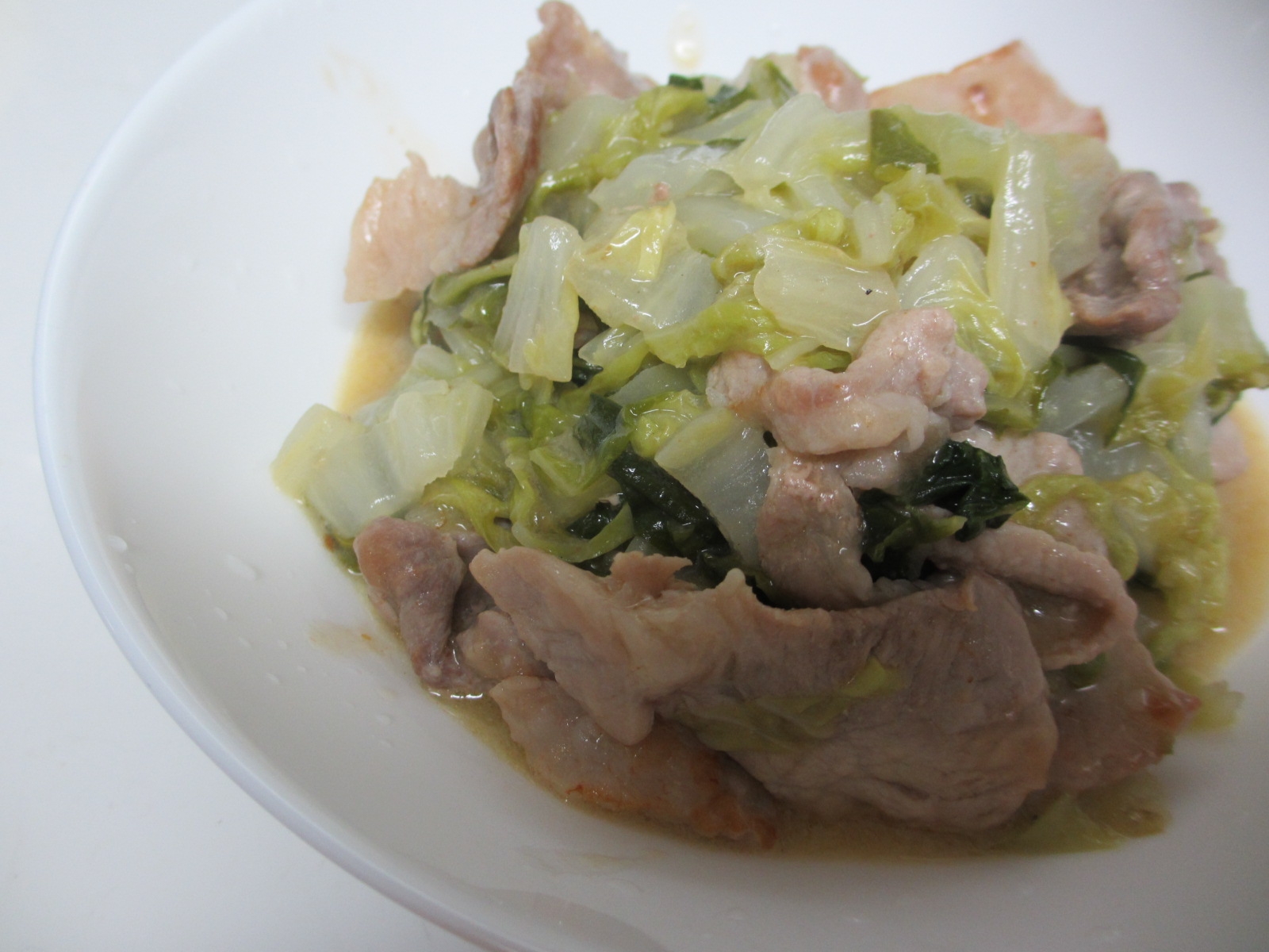 豚肉と白菜のおかかマヨ炒め煮