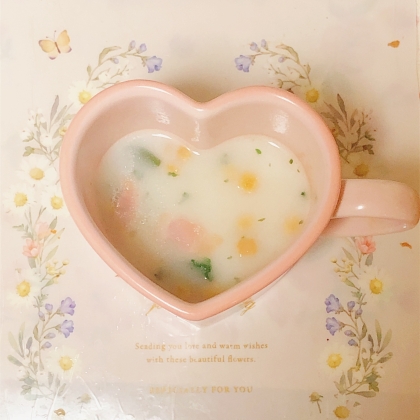 ほんのりピンクෆエビとかぶのクリーム煮ꕤ୭*