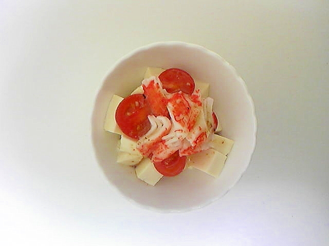 トマト＆かにかまの豆腐