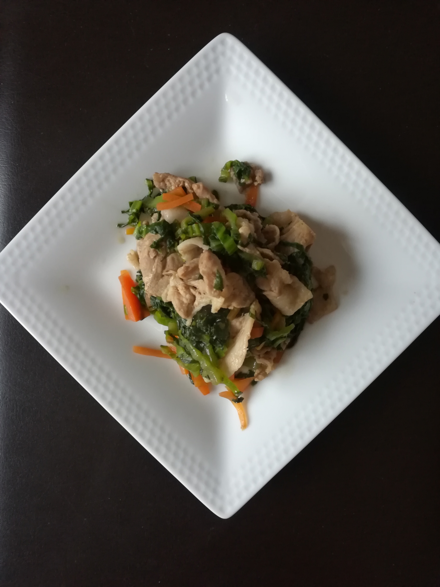 豚肉　と　高菜　炒め　～～中華風