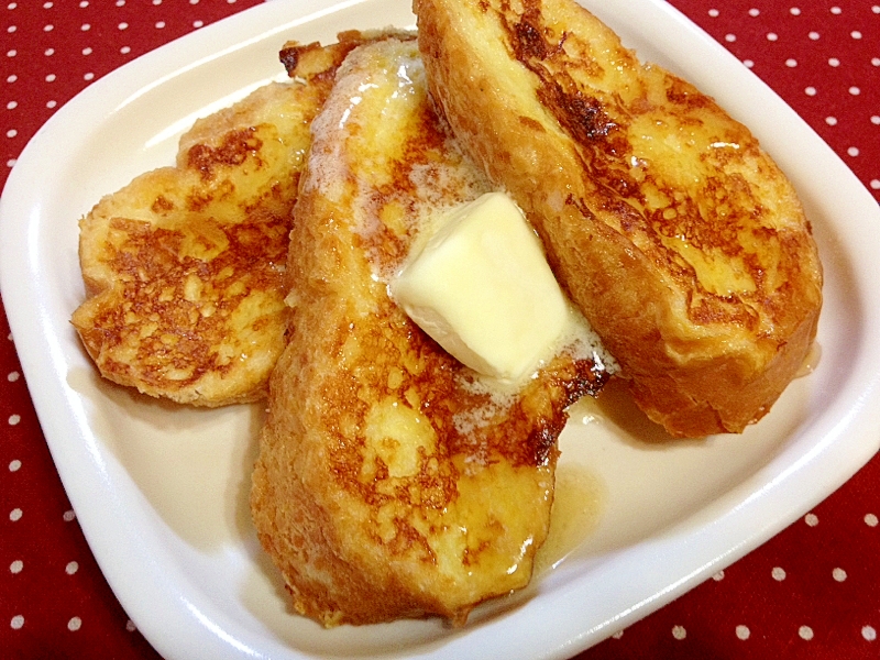 硬いフランスパンをリメイク☆フレンチトースト