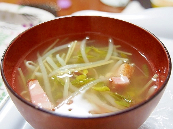 豆苗スープ