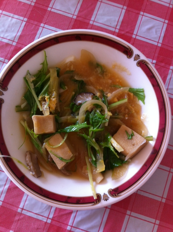 ★高野豆腐と水菜の卵とじ★