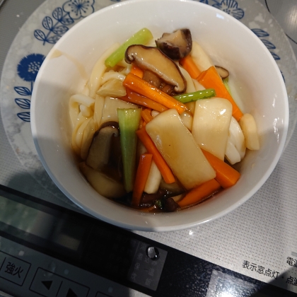 かぶと椎茸のあんかけうどん