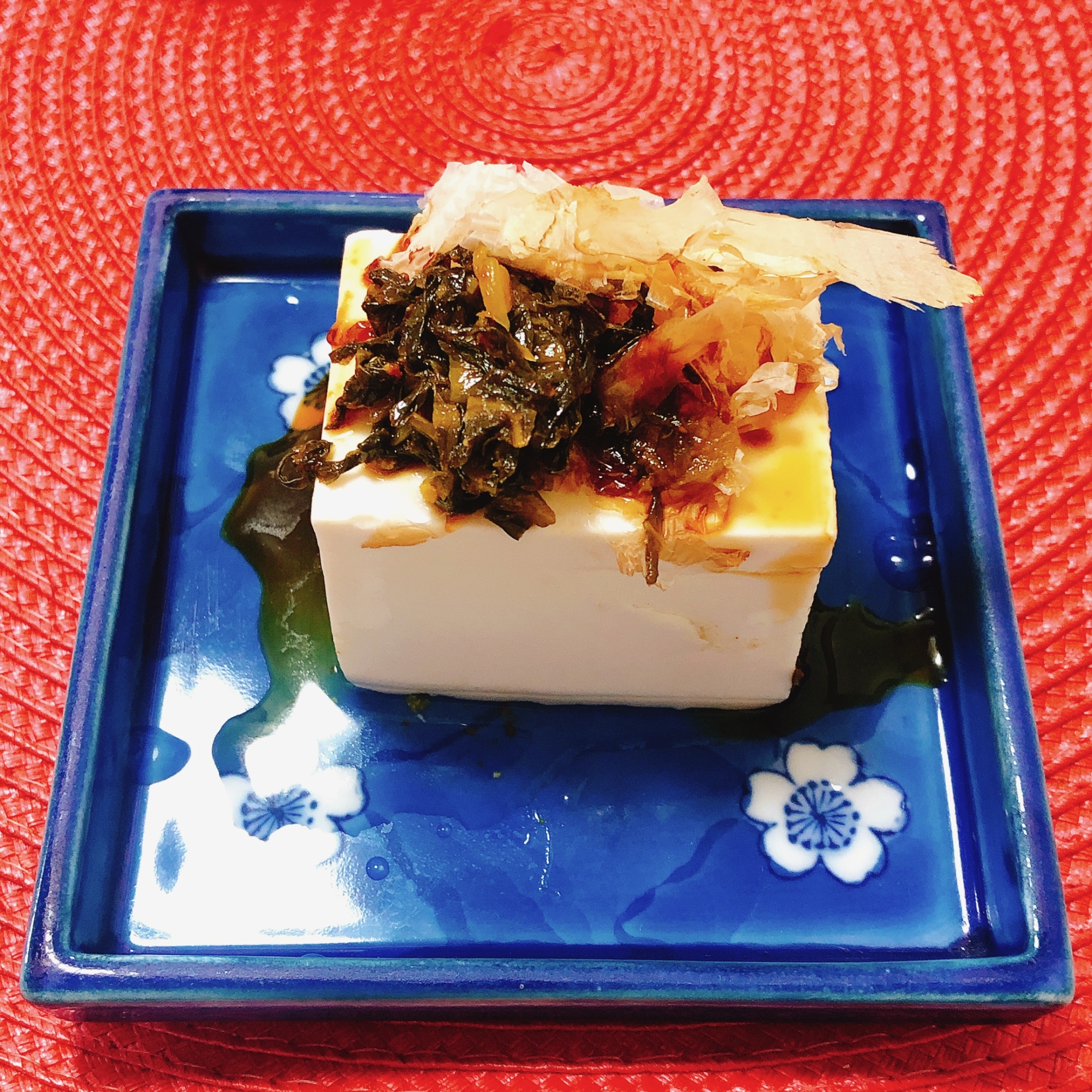 高菜鰹節冷奴