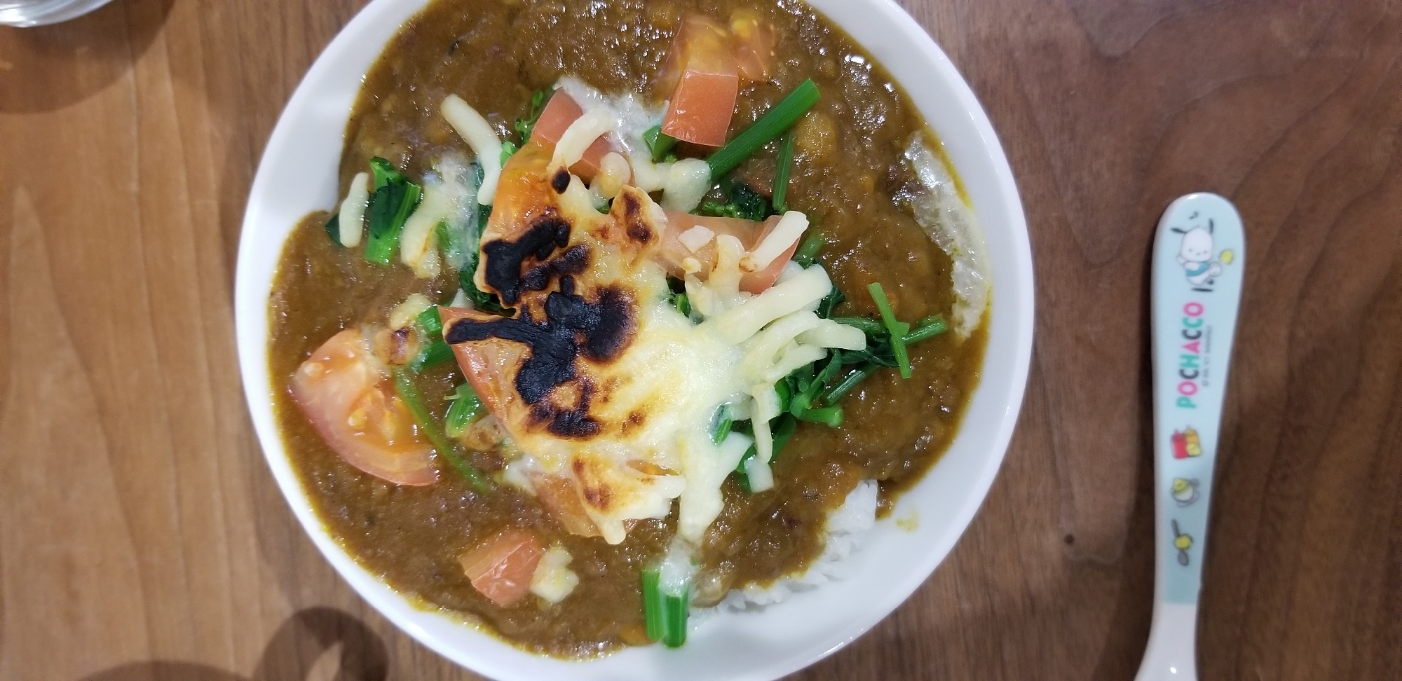 トマトと菜花の焼きカレー