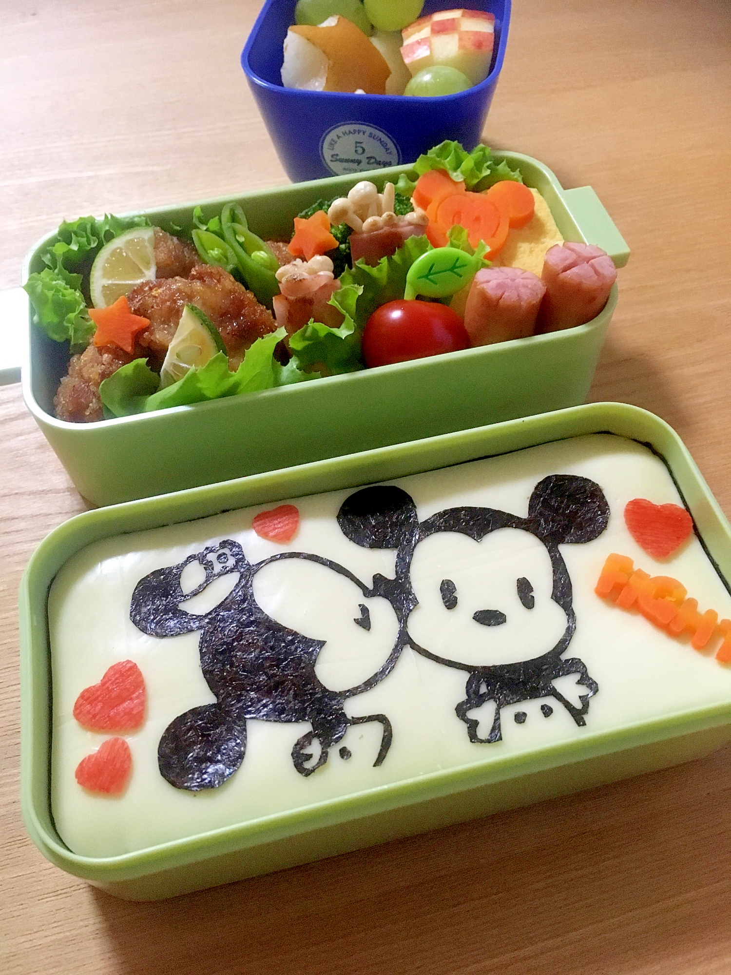 海苔アートキャラ弁 ミッキーがんばって チュ 弁当 レシピ 作り方 By Cherry05 楽天レシピ 海苔アートキャラ弁 ミッキーがんばって チュ 弁当 レシピ 作り方 By Cherry05 楽天レシピ