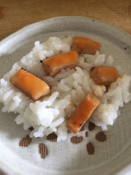 ウィンナーのガーリックバターライス