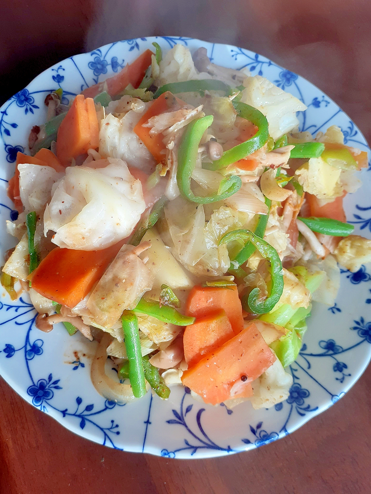 にぼし粉で簡単に★野菜炒め★
