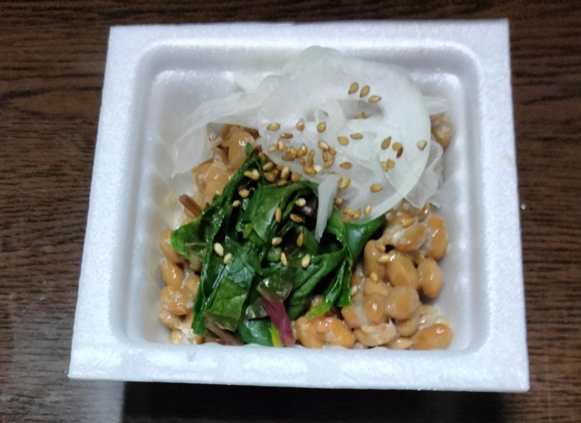 納豆アレンジ 青菜&新玉スライス