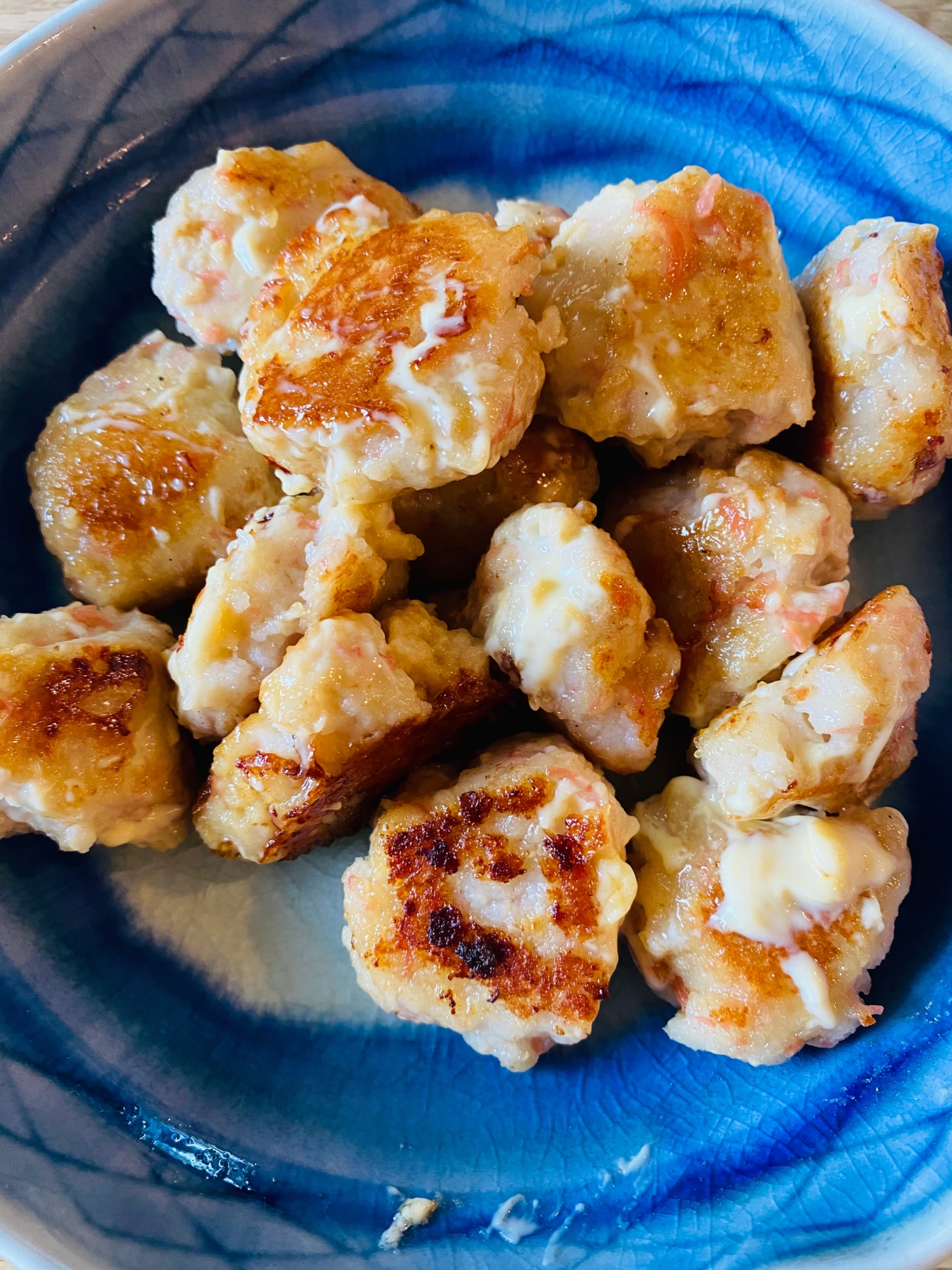 カニつみれの醤油マヨ焼き