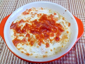 こんがり色づいた明太子ソースグラタン