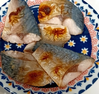 フライパンで鯖の塩焼き