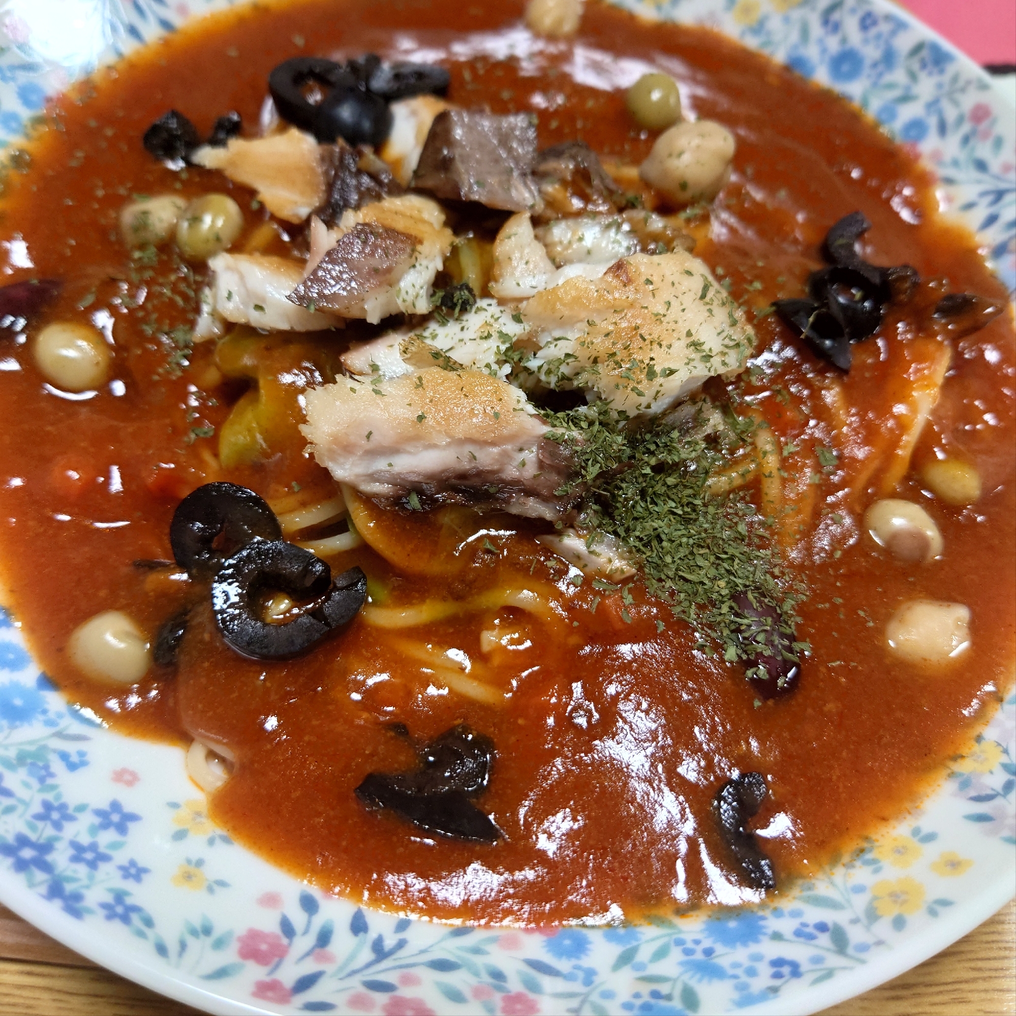 楽しておいしい「ミートパスタ」*電子レンジ調理*