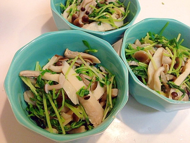 きのこと豆苗のお浸し 