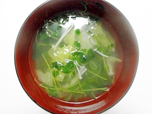 豆苗の中華スープ