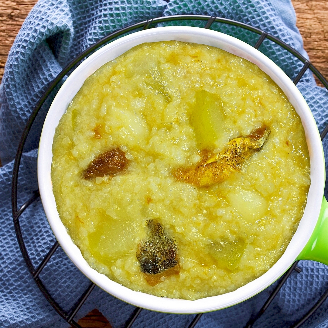 棒鱈煮と蕪と冬瓜のお粥さん（５倍がゆ〖全粥〗）