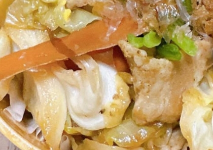 もやし・きゃべつ・豚バラ肉で焼肉炒め〜毎日簡単〜