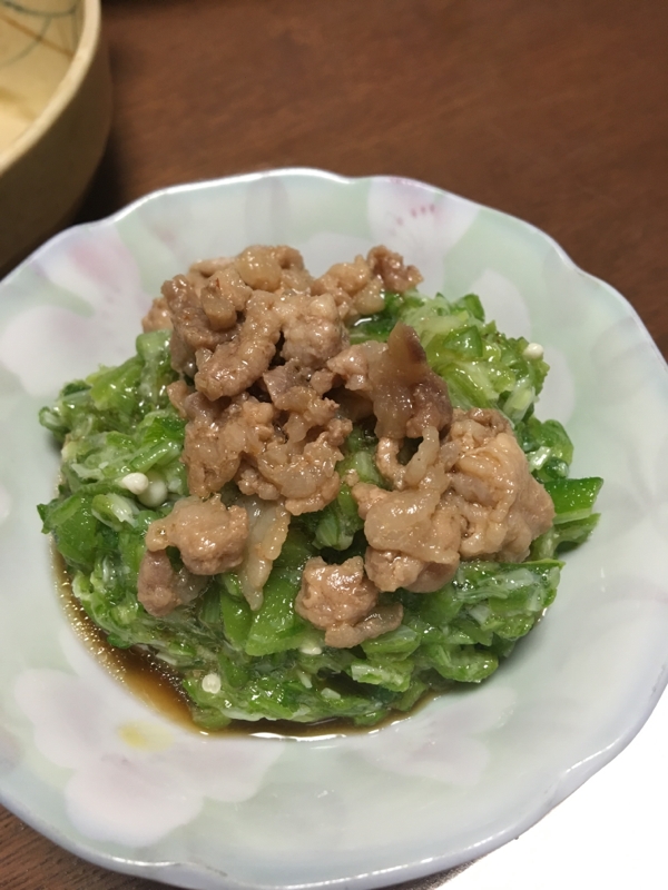 オクラの肉みそ和え