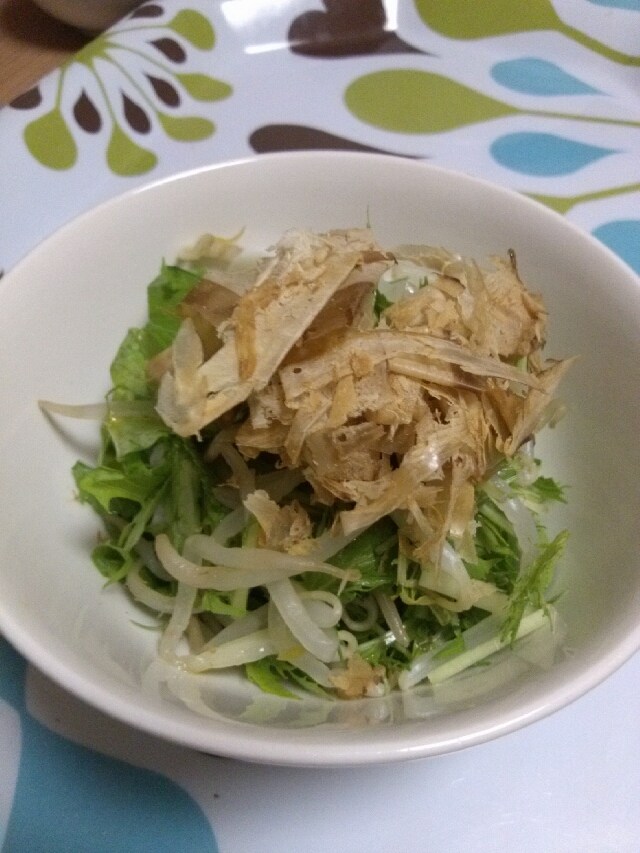 水菜ともやしの和風サラダ