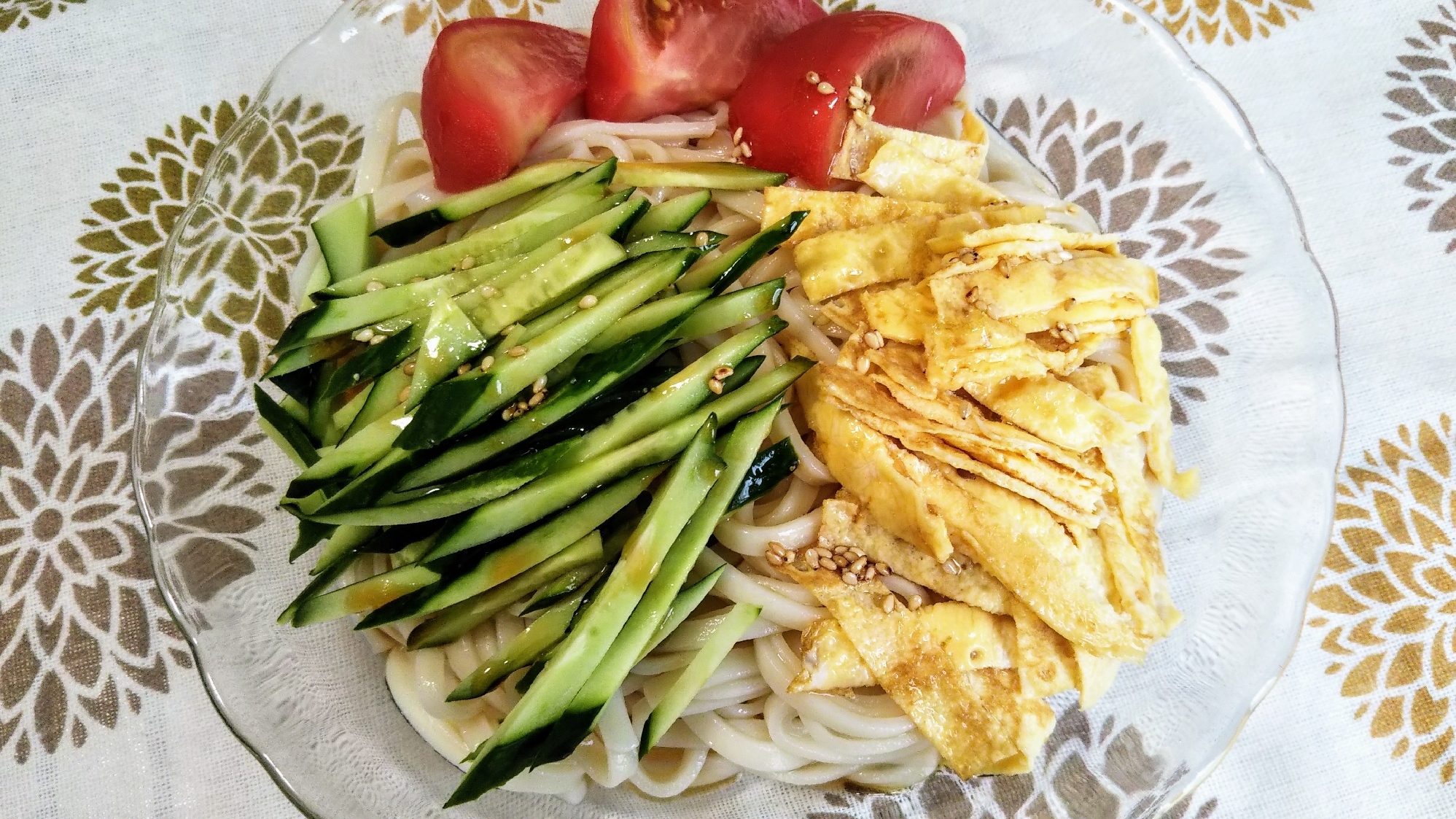 冷し中華風うどん（そうめんでも！）