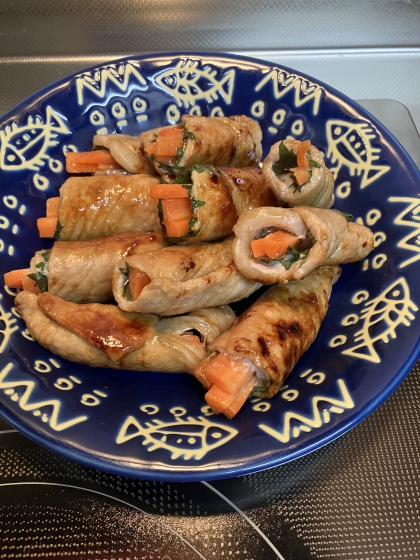 しめじと大葉のクルクルっと☆豚肉巻き