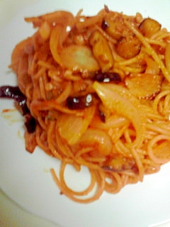 茄子、えのきのスパゲティ