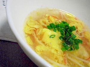 カニカマの玉子スープ