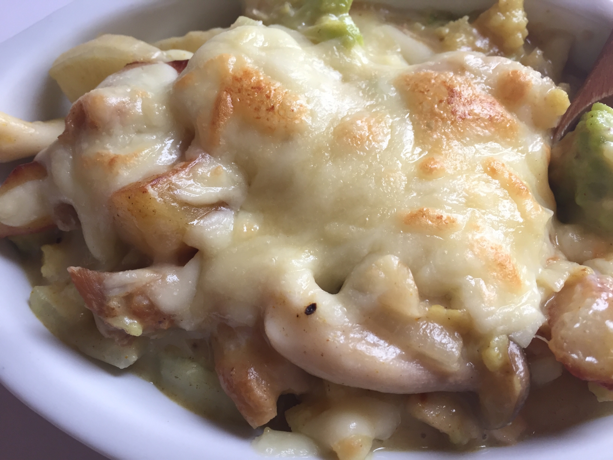 鶏がらスープの野菜たっぷりグラタン