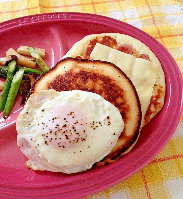 カフェ風♡甘くないパンケーキ