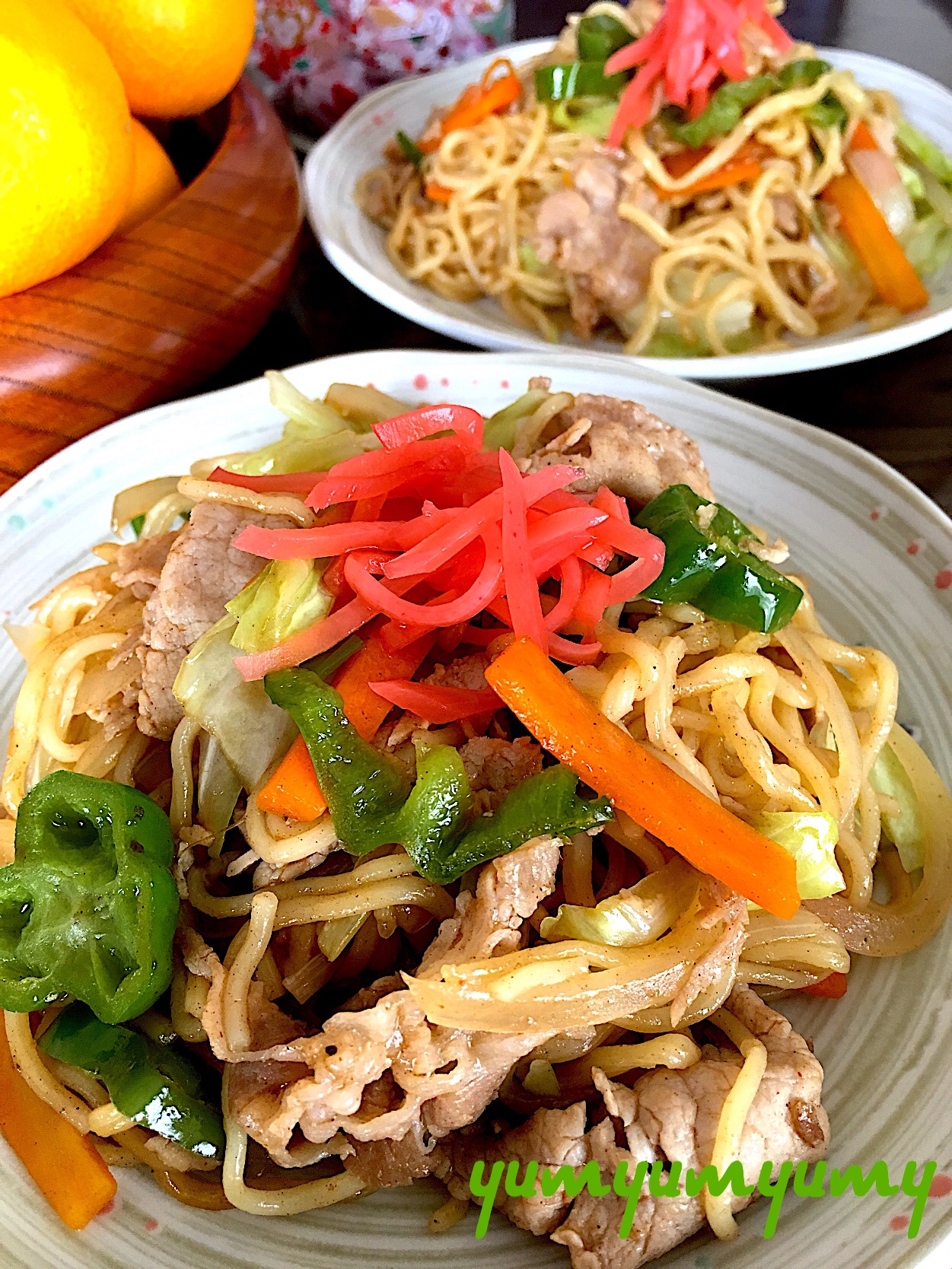 ソース焼きそばです☆美味しいふっくらシコシコ麺で♪