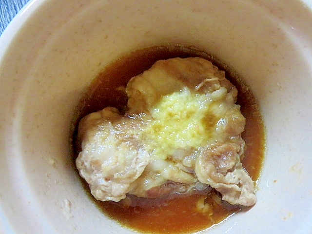 お弁当用レンジで豚の生姜焼き