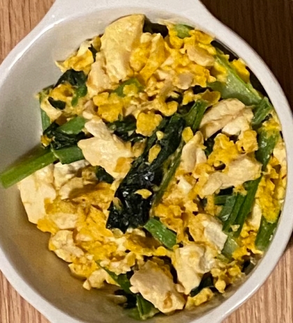 小松菜の炒り豆腐