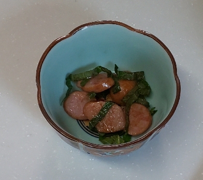 ウィンナーの青じそバター醤油炒め