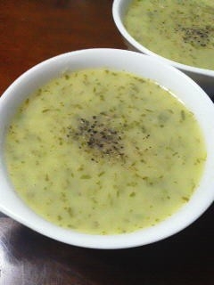 水菜のポタージュ風スープ