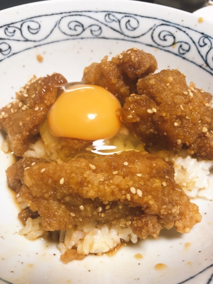 簡単甘だれ唐揚げ丼