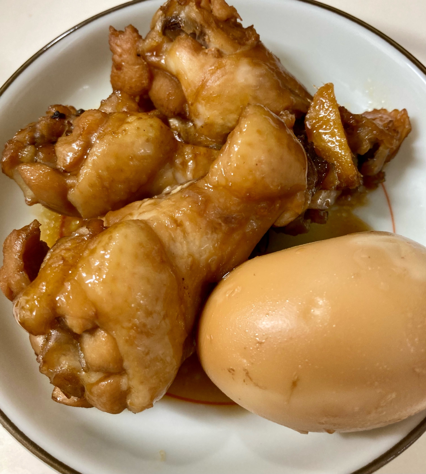 鶏肉の手羽元とゆで卵のさっぱり煮