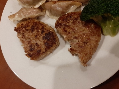 餃子の具の残りで和風ハンバーグ☆