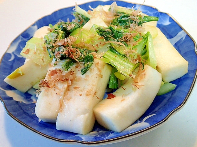 麺つゆで　青梗菜とはんぺんの炒め物