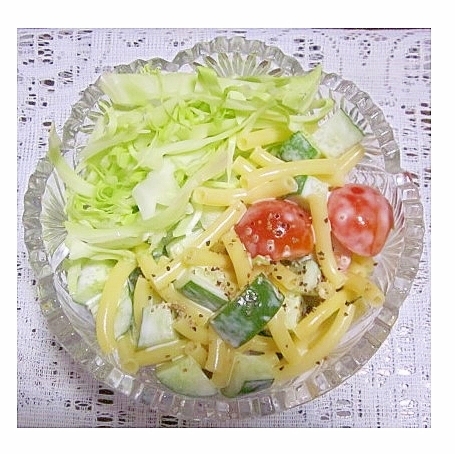 マカロニサラダ（黒胡椒・ミニトマトetc..）