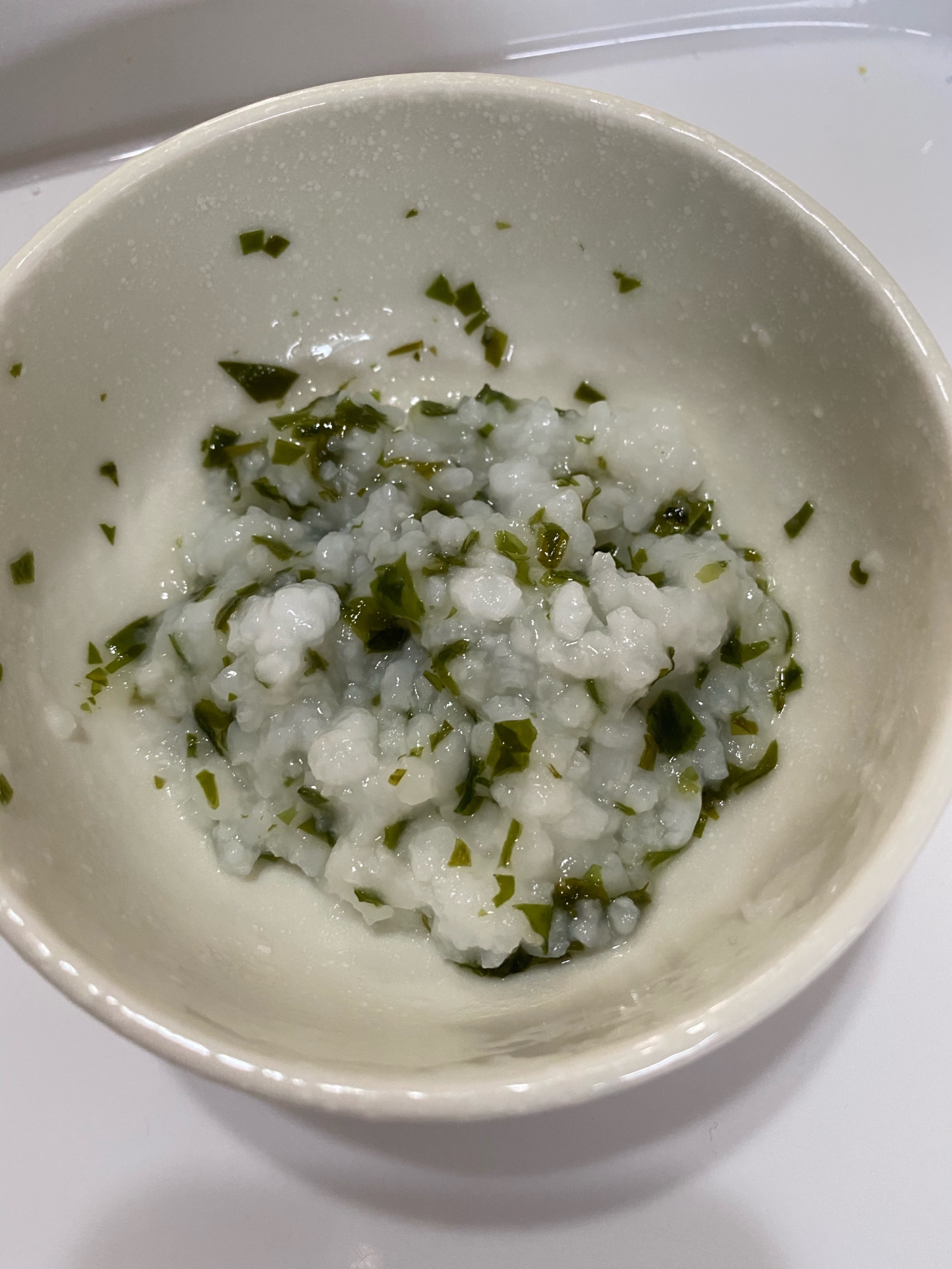 離乳食中期 わかめのお粥 レシピ 作り方 By めーぷるわっふる 楽天レシピ