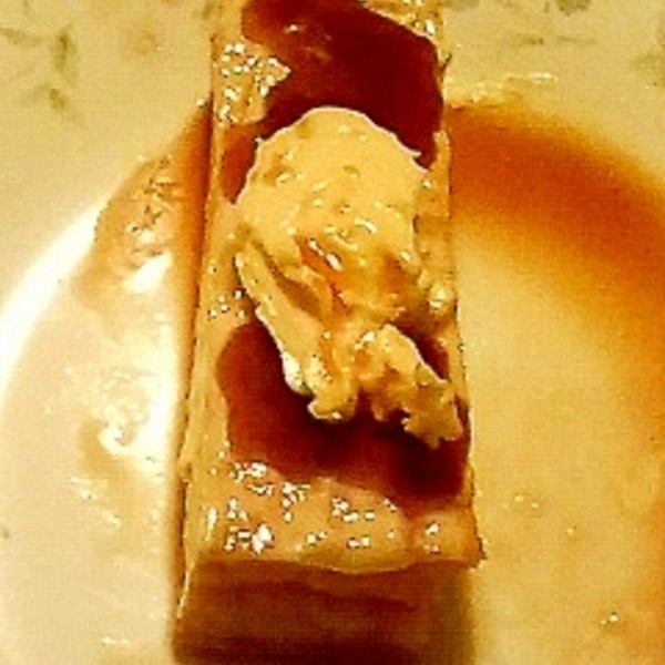 バター風味マーガリンとポン酢がけ厚揚げ焼き レシピ 作り方 By ビックマミ 楽天レシピ バター風味マーガリンとポン酢がけ厚揚げ焼き レシピ 作り方 By ビックマミ 楽天レシピ