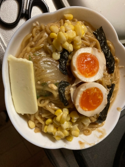 蟹殻でスープ☆蟹味噌ラーメン☆