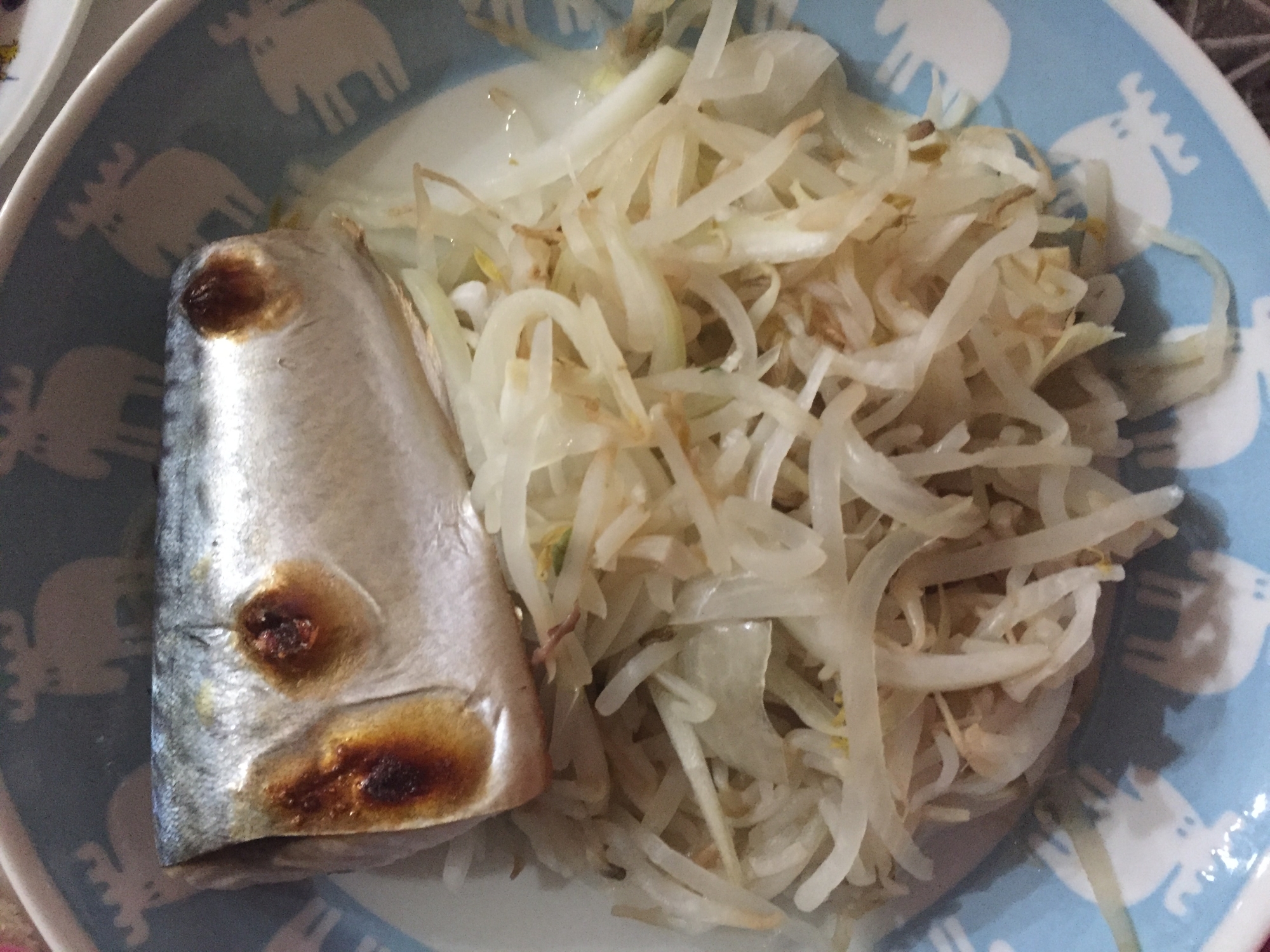 冷凍塩鯖の魚グリル焼き！蒸し野菜添え