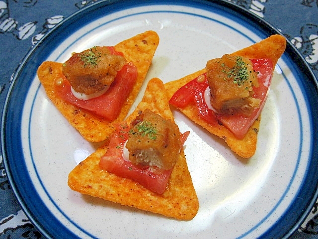 チキンとトマトとドリトスのおつまみ